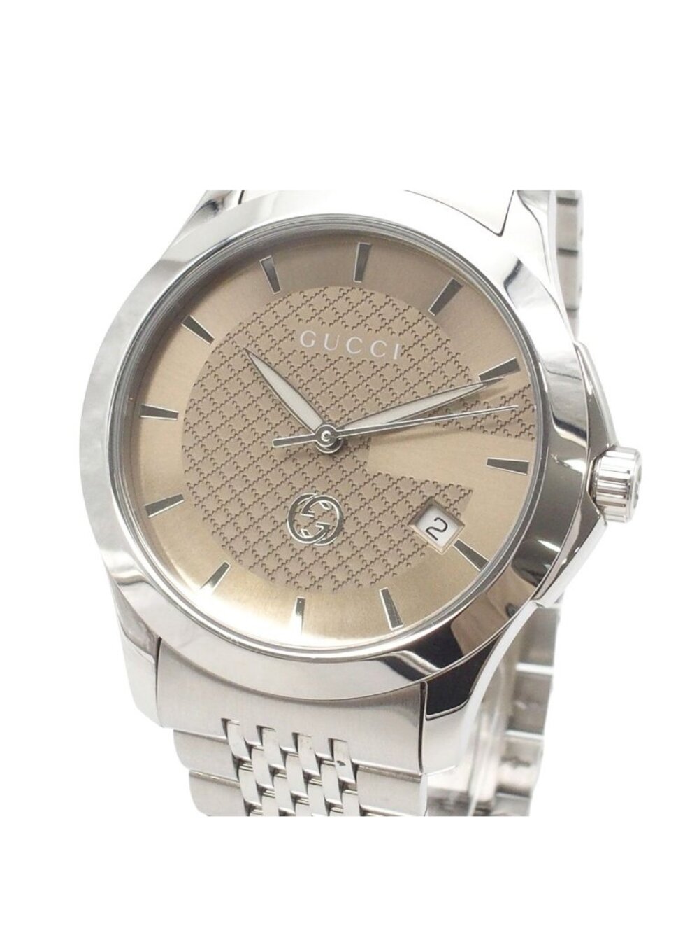Gucci G-Timeless Brown Stainless Steel Watch Quartz